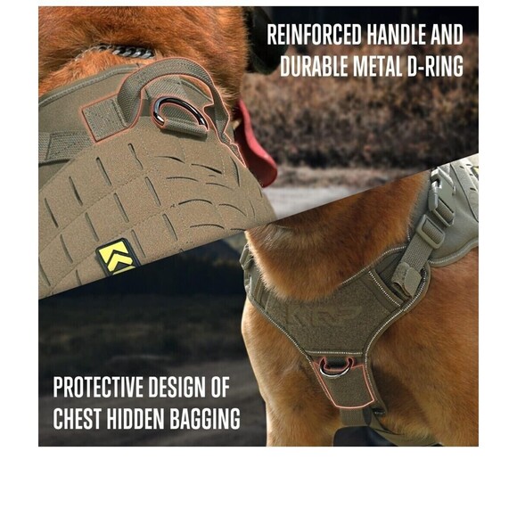 KQP Tactical Dog Harness No-pull Extra Large Military Training Vest Handle - NIB - Picture 4 of 10